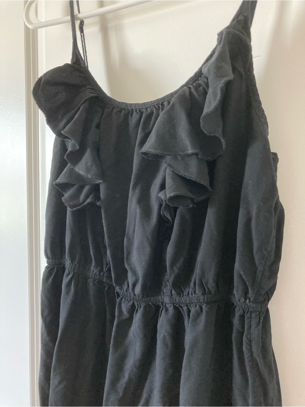 Old Navy Black Ruffle-Front Mini Dress